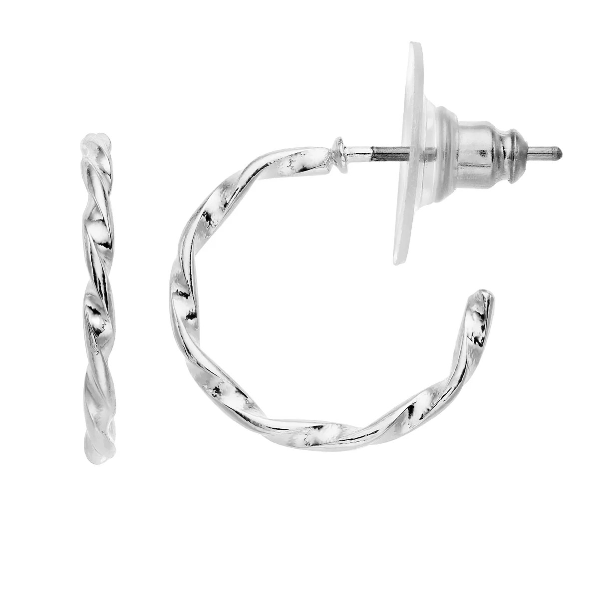 LC Lauren Conrad Twisted Hoop Earrings | Kohl's