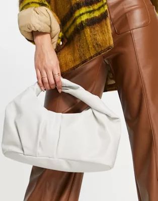 Urban Revivo faux leather slouchy purse in off white | ASOS (Global)