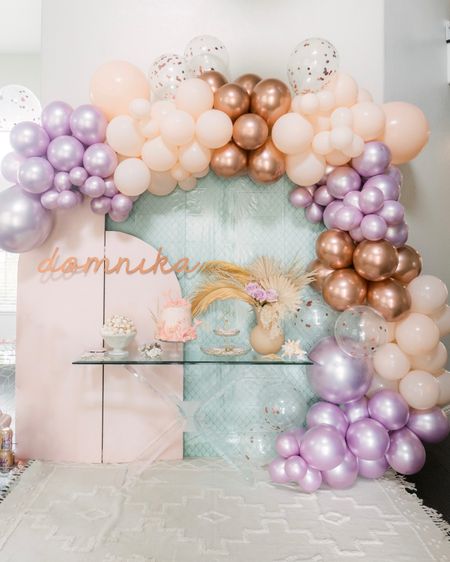 Created this beautiful mermaid birthday party backdrop using things I already had around the house plus a few affordable Amazon finds! I used 3 separate ballon kits to create this color palette after watching a few YouTube tutorials! Loved the easy to use chocolate molds for the cake!

#LTKhome #LTKfamily #LTKkids