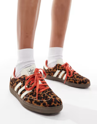 adidas Originals samba trainers in leopard print - BROWN | ASOS | ASOS (Global)