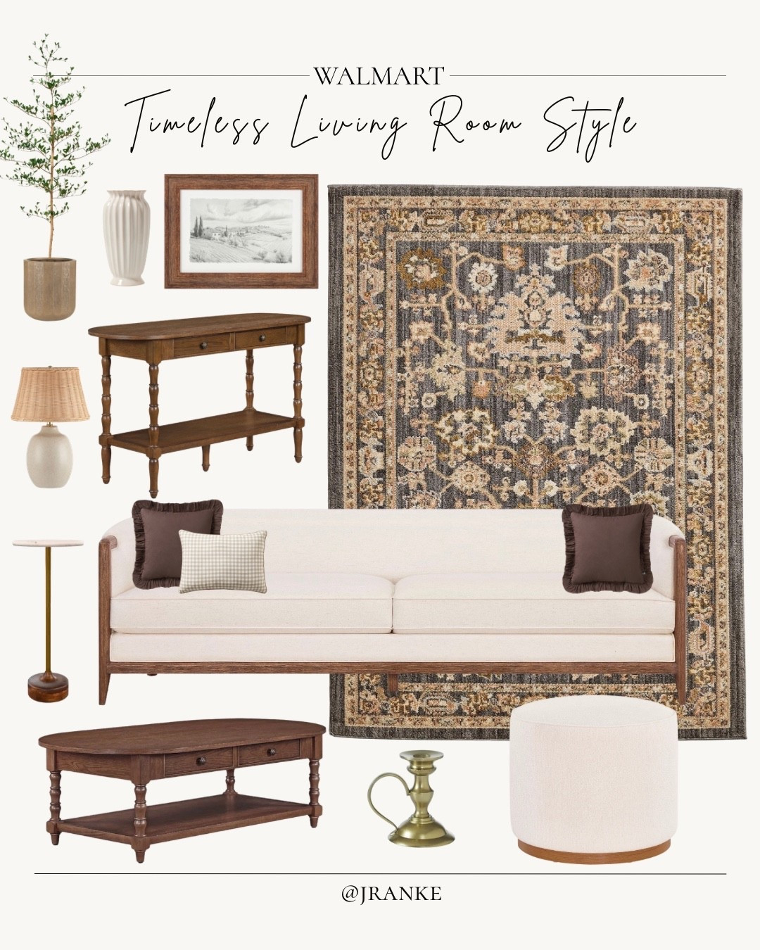 Current living room obsession 🤎
• Warm wood tones
• Timeless neutrals
• Vintage-inspired rug
• Cozy textures
And yes… every single piece is from Walmart. ✨

#WalmartHome #LivingRoomDecor #CozyHome #NeutralHomeDecor #HomeInspo

#LTKHome #LTKSeasonal #LTKdayinmylife
