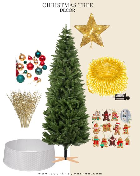 Christmas tree decor 🎄artificial tree with all of the decor you need 

#LTKstyletip #LTKSeasonal #LTKHoliday
