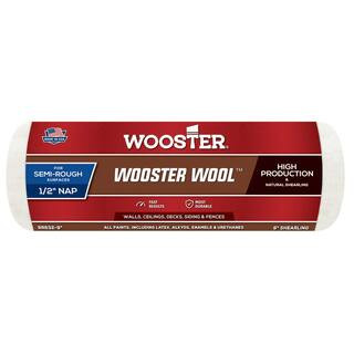 Wooster 9 in. x 1/2 in. High Density Pro Wool Roller Cover 0HR2320090 - The Home Depot | The Home Depot