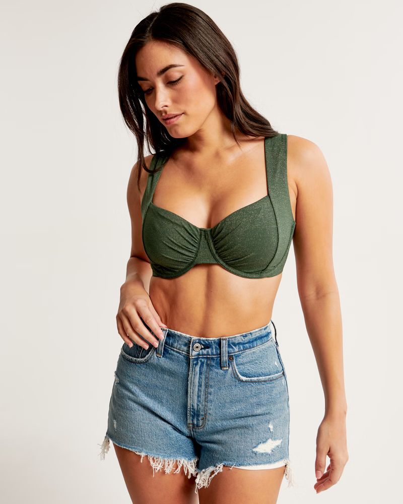 Curve Love Wide Strap Underwire Bikini Top | Abercrombie & Fitch (US)