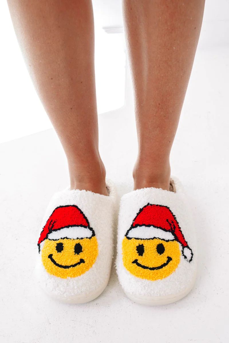 Home For The Holidays Slippers - White | The Impeccable Pig
