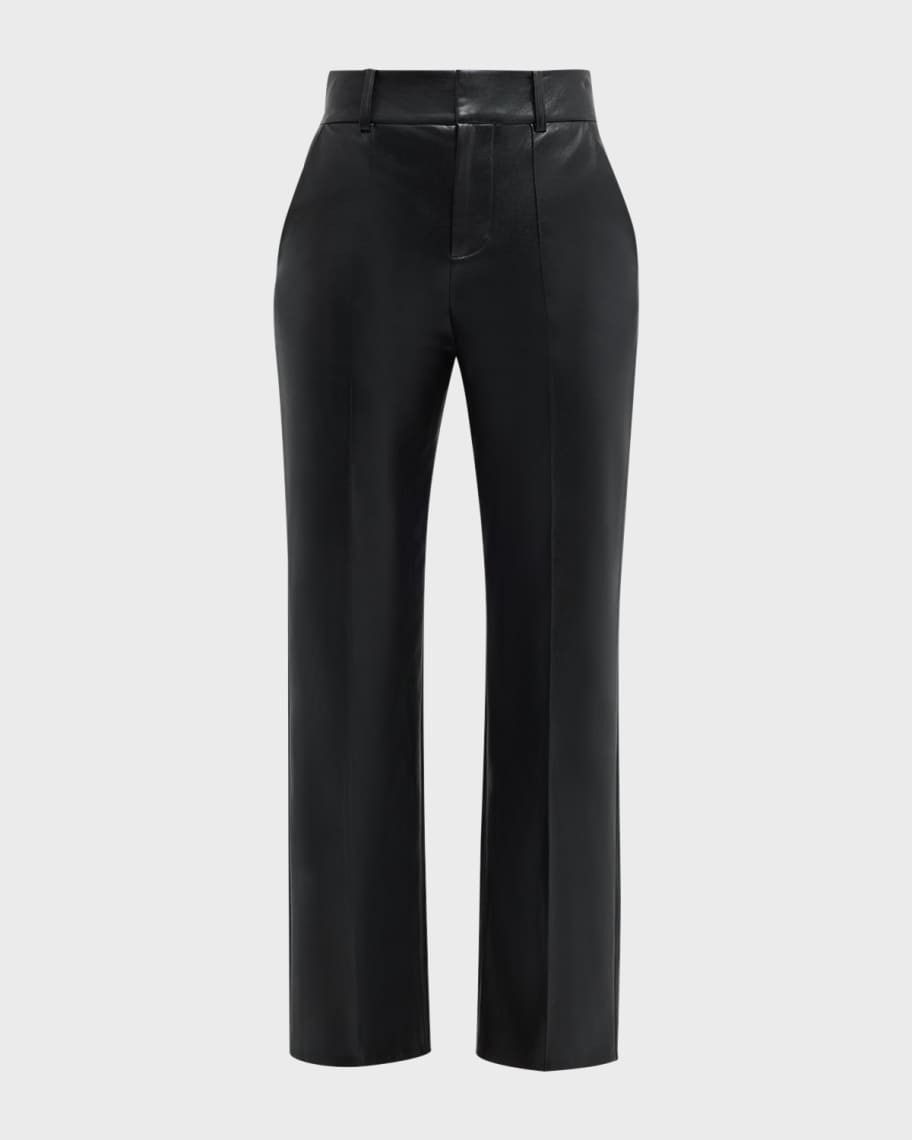 Alice + Olivia Ming Vegan Leather Ankle Pants | Neiman Marcus