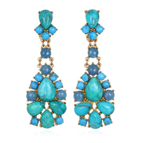 Turquoise Sky Drop Earrings | Sequin