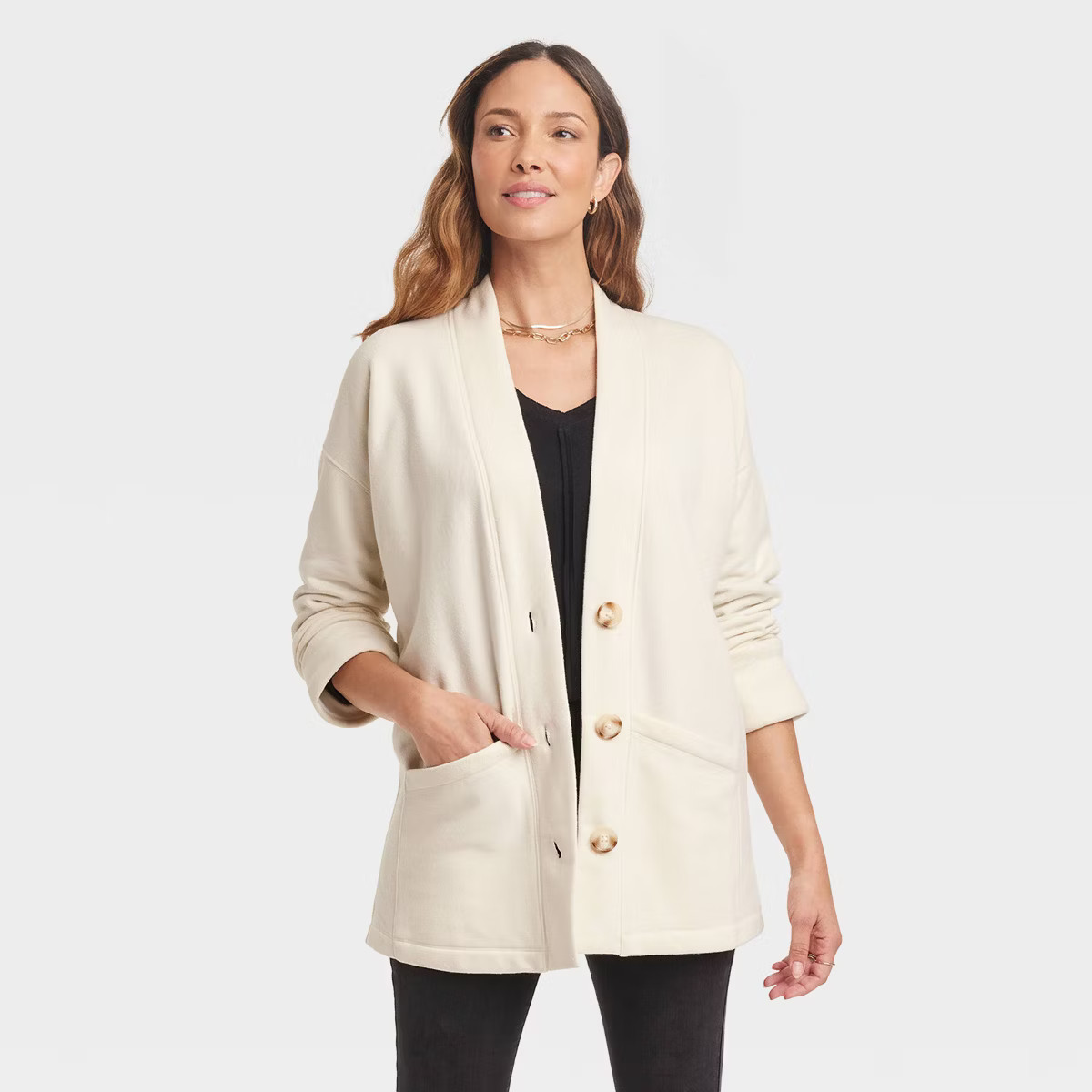 Women's Long Sleeve Fleece Jacket - Knox Rose™ | Target