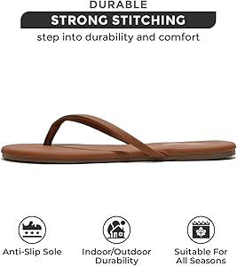 Project Cloud Vegan Leather Flip Flops for Women Footwear - Memory Foam Flats Summer Sandals for ... | Amazon (US)