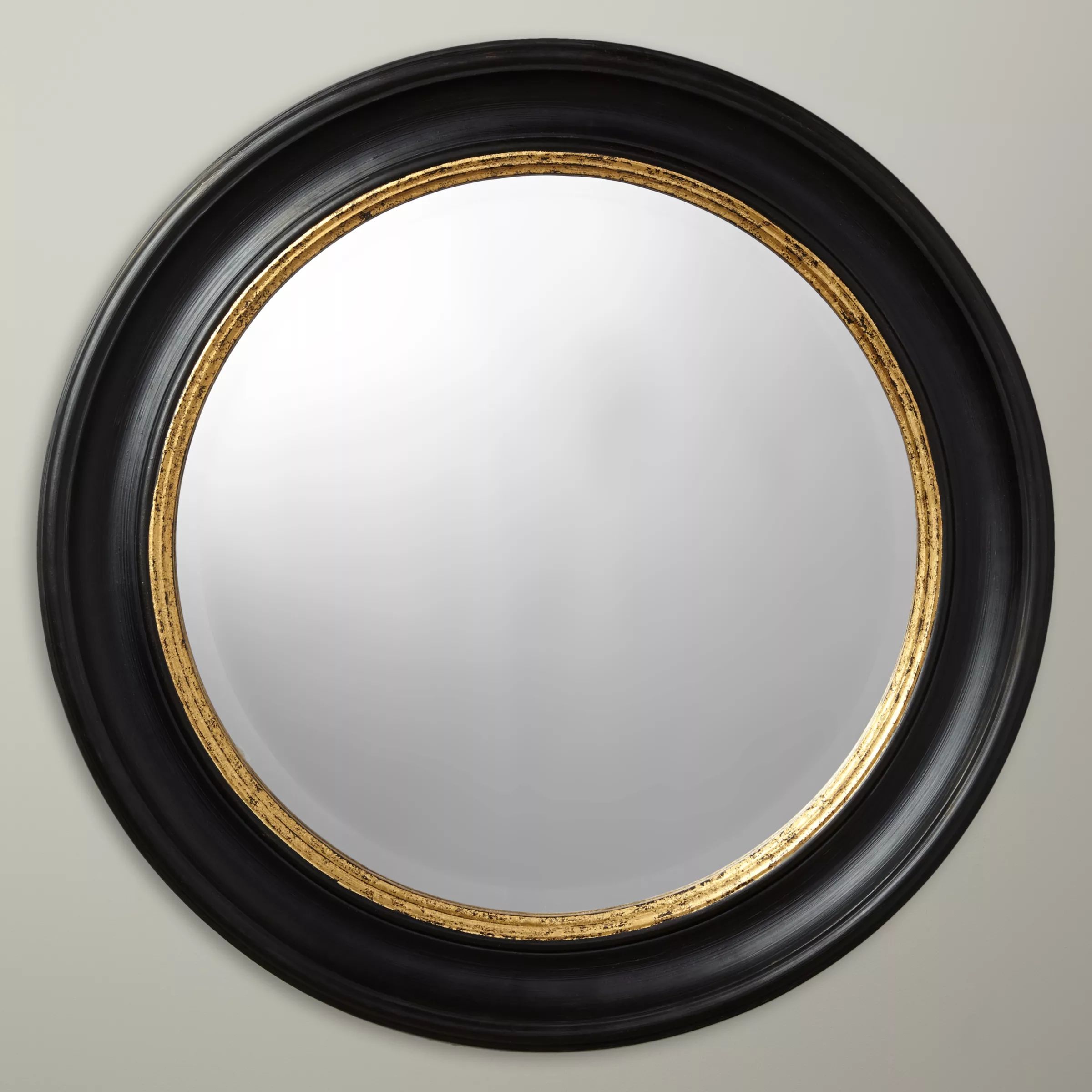 John Lewis Circle Wall Mirror, Dia.68cm, Black/Gold | John Lewis (UK)