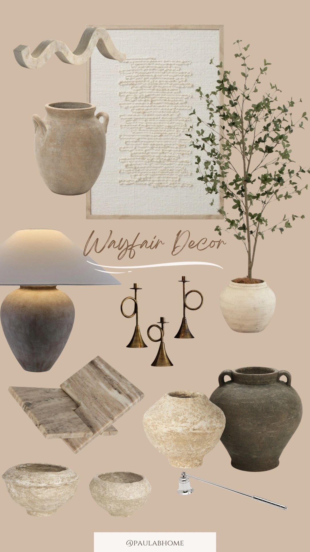 Organic modern home decor. Some of my favorite earthy decor pieces from @Wayfair.

#Wayfair #WayfairPartner #ad

earthy decor, wall art, artificial tree, vases, table lamp, candle snuffer, book display, paper mache bowls  

#LTKSeasonal #LTKU #LTKHome