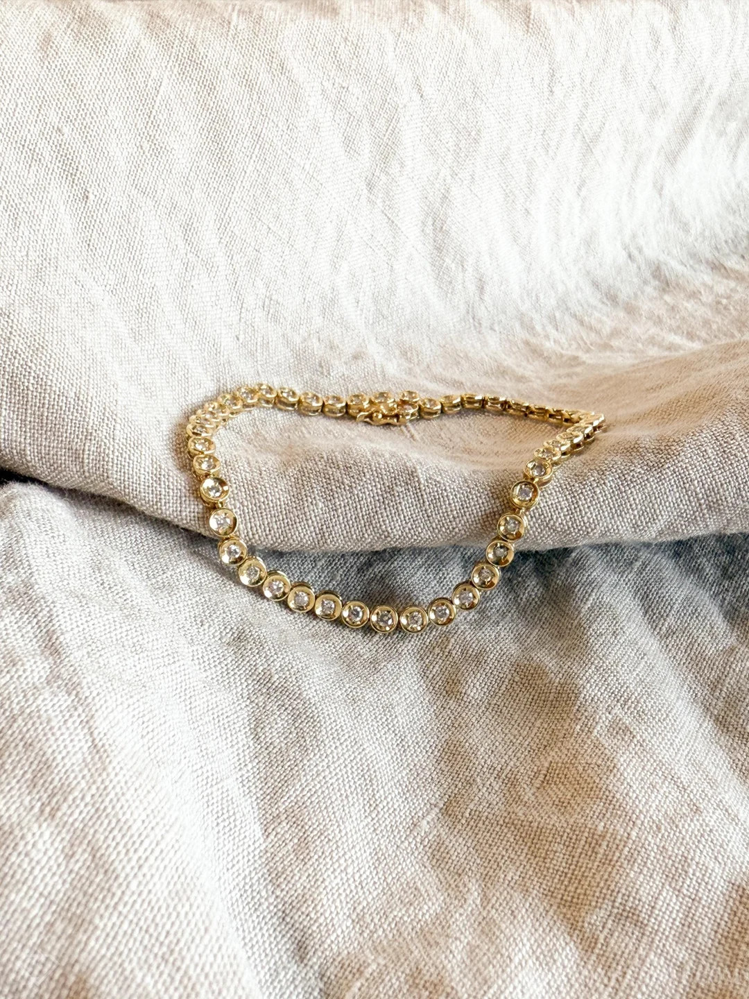 Vintage Diamond Tennis Bracelet in 18k White Gold, Retro Jewelry From the 1990s Timeless, Sustain... | Etsy (US)