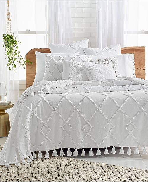 Lucky Brand Diamond Tuft Queen Bed Cover, Created for Macy's & Reviews - Quilts & Bedspreads - Be... | Macys (US)