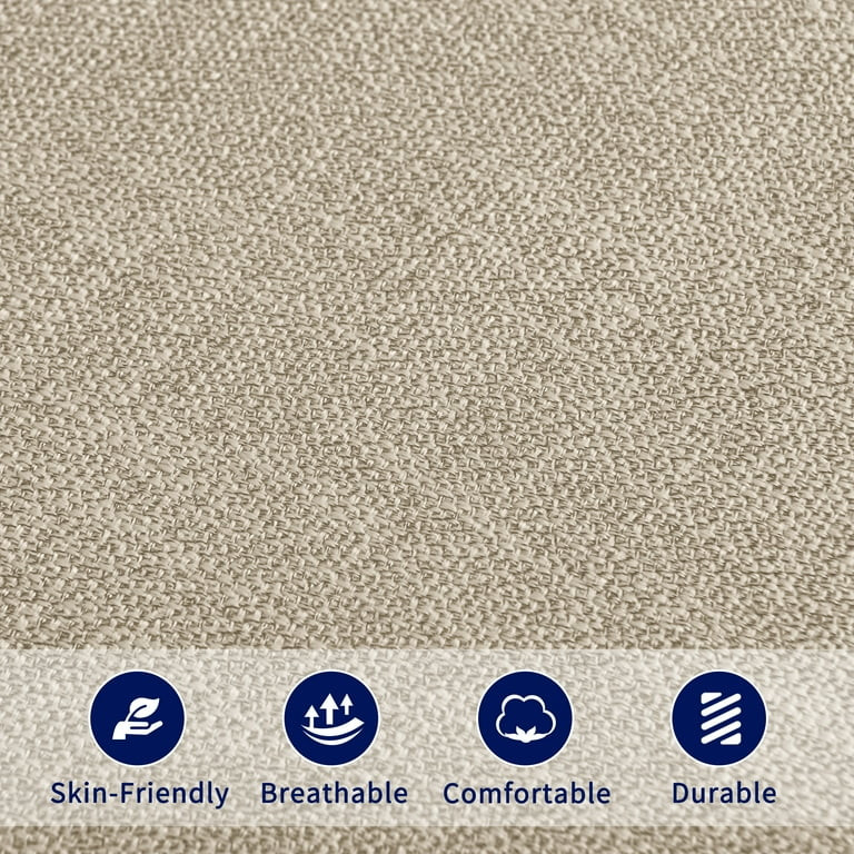 Subrtex Upholstered Modern Accent Chair with Metal Frame, Set of 2, Khaki Linen Fabric | Walmart (US)