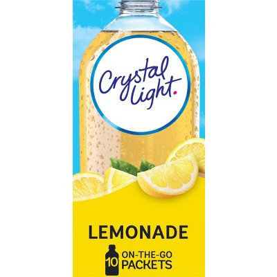 Crystal Light On the Go Natural Lemonade Drink Mix - 10pk/0.14oz | Target
