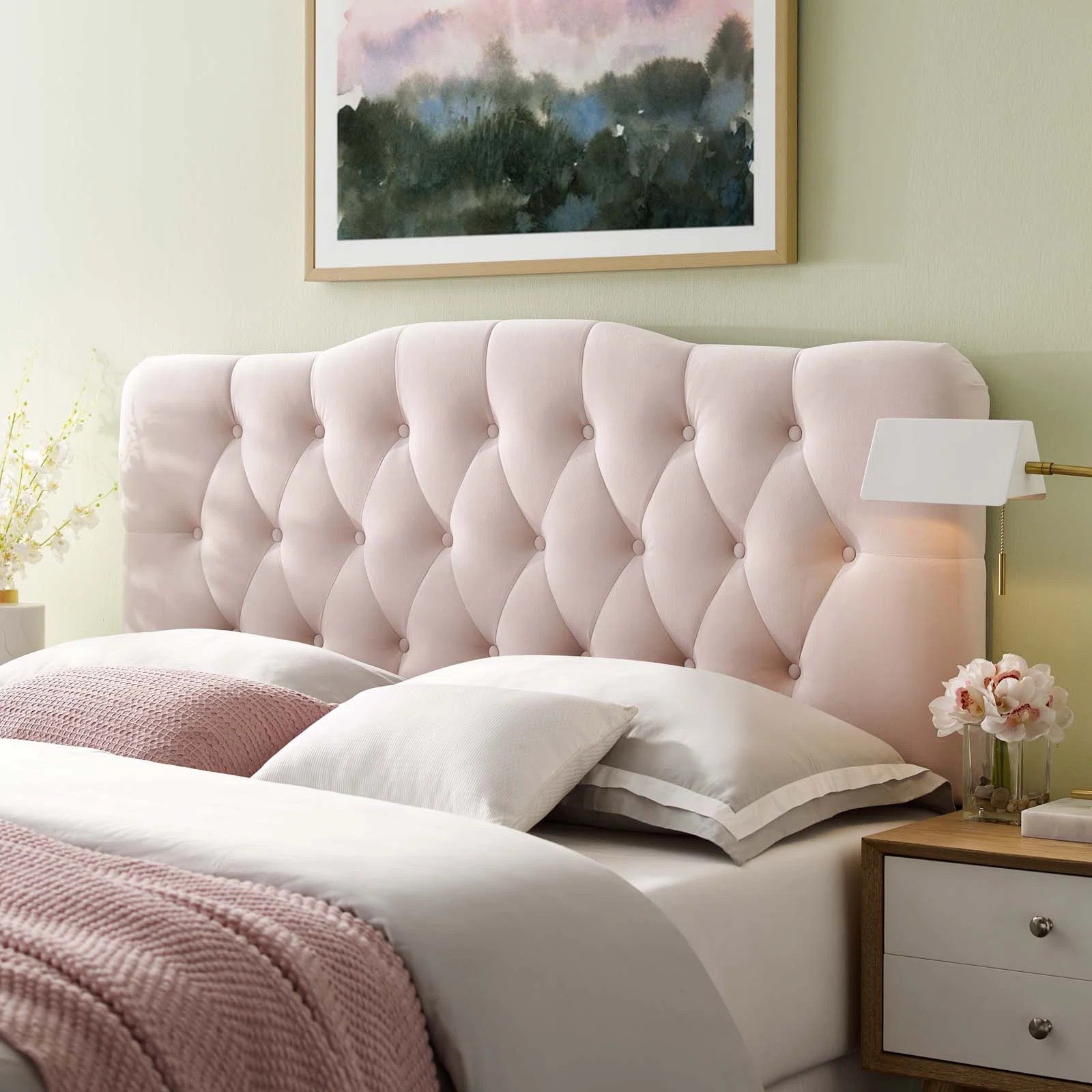 Bring elegance and comfort to your sleep space with the Modway Annabel Diamond Tufted Performance Velvet Headboard. This enchanting headboard is ON SALE and under $150. For reference, headboard is show in  Queen. 

Keywords: Headboard, tufted headboard, velvet headboard, wooden headboard, bedroom headboard, bedroom, bedroom refresh, luxury living, modern headboard, modern bedroom, modern bedding, modern living 

#LTKSaleAlert #LTKHome #LTKSeasonal