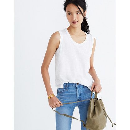 Whisper Cotton Crewneck Muscle Tank | Madewell