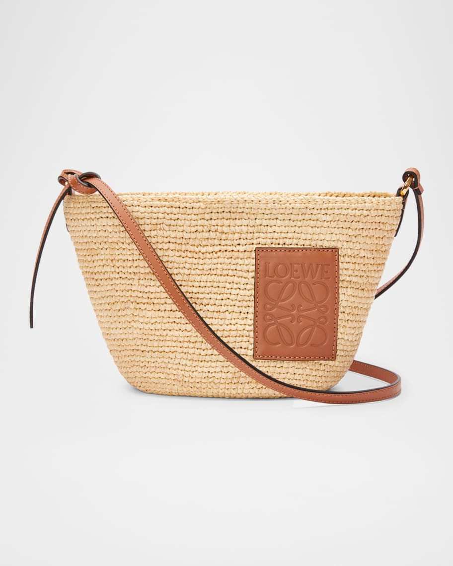 Loewe x Paula's Ibiza Pochette Medium Raffia Crossbody Bag | Neiman Marcus