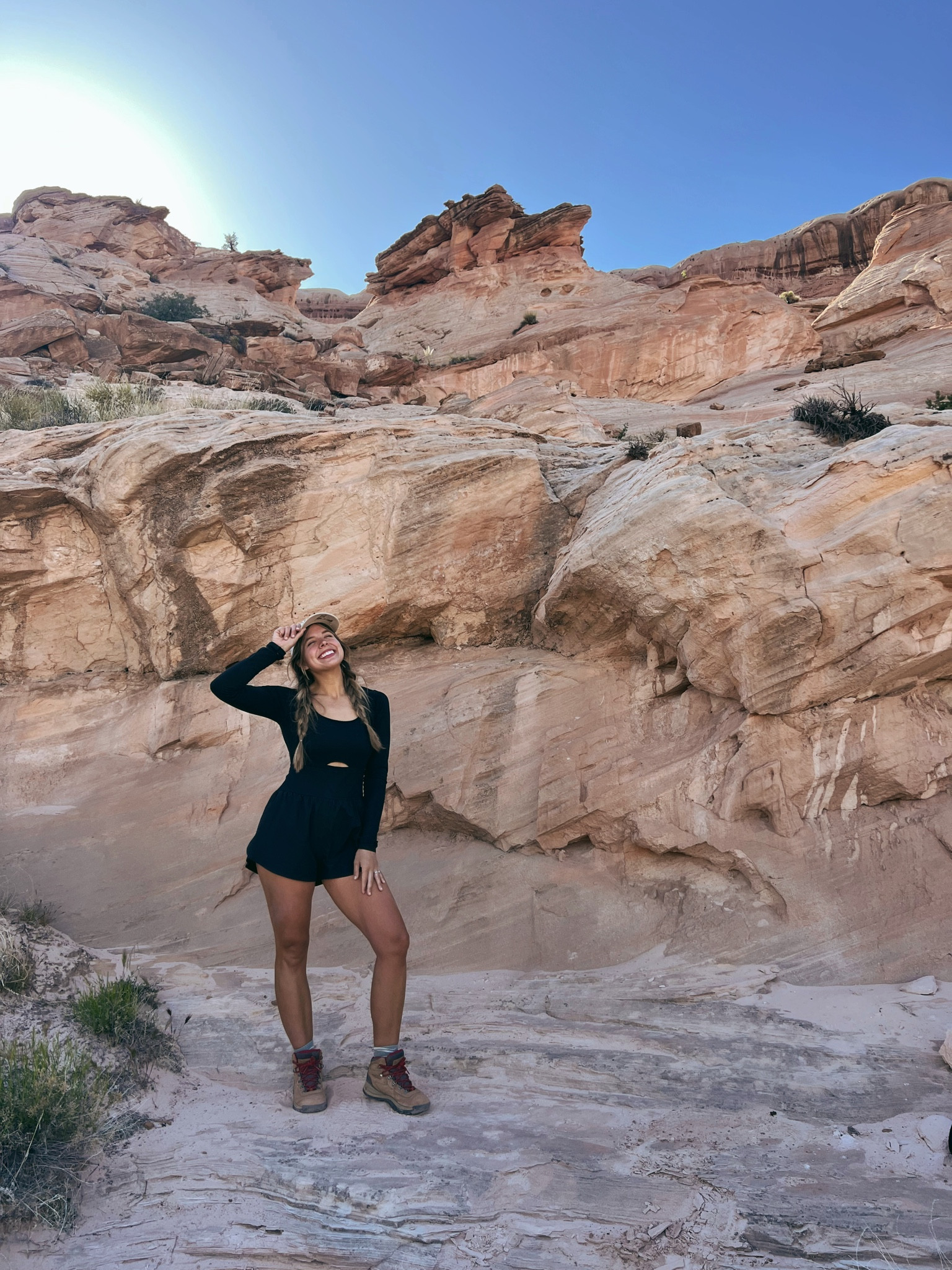 Wearing a M! Hiking outfit, hiking boots, 

#LTKfit #LTKunder100