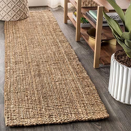 JONATHAN Y NRF102A-2 Pata Hand Woven Chunky Jute Indoor Area Rug Bohemian Farmhouse Easy Cleaning... | Amazon (US)