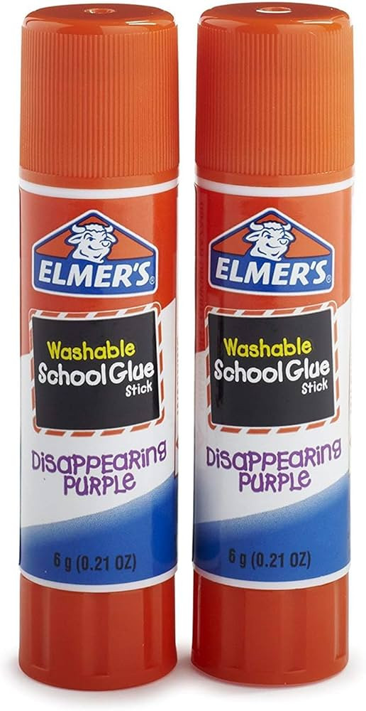 Elmer's Disappearing Purple School Glue Sticks, 0.21 oz, Pack of 2 (E522) 4 Pack | Amazon (US)