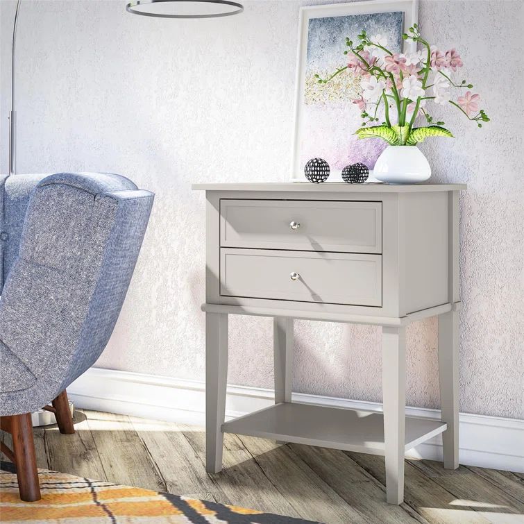 Dmitry 28.25'' Tall 2 - Drawer End Table | Wayfair North America