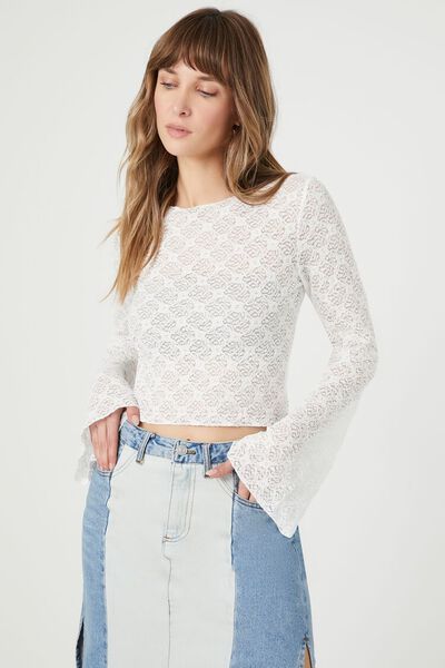 Bell-Sleeve Lace Top | Forever 21 (US)