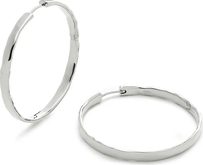 Monica Vinader Large Siren Muse Wave Hoop Earrings | Nordstrom | Nordstrom