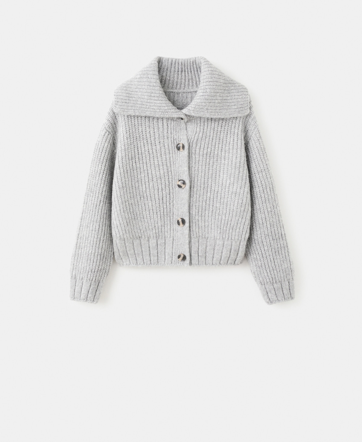 Mango Women's Shawl Collar Cardigan - Gray | Macy's