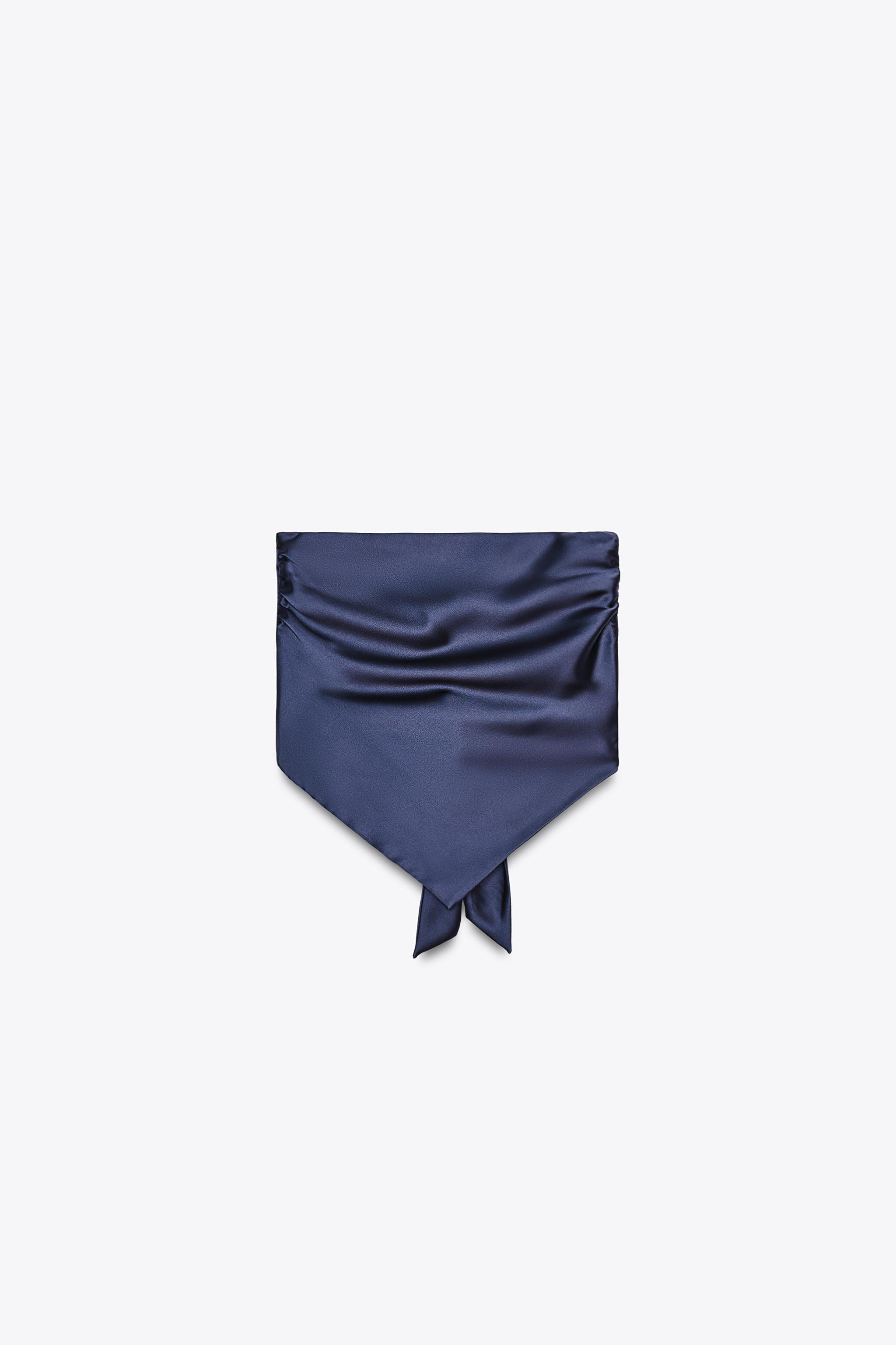 SATIN EFFECT HANKY TOP | Zara US