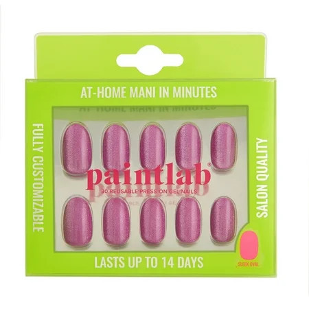 PaintLab Press on Nails Lavender Fairy Cat Eye, Short Oval | Walmart (US)