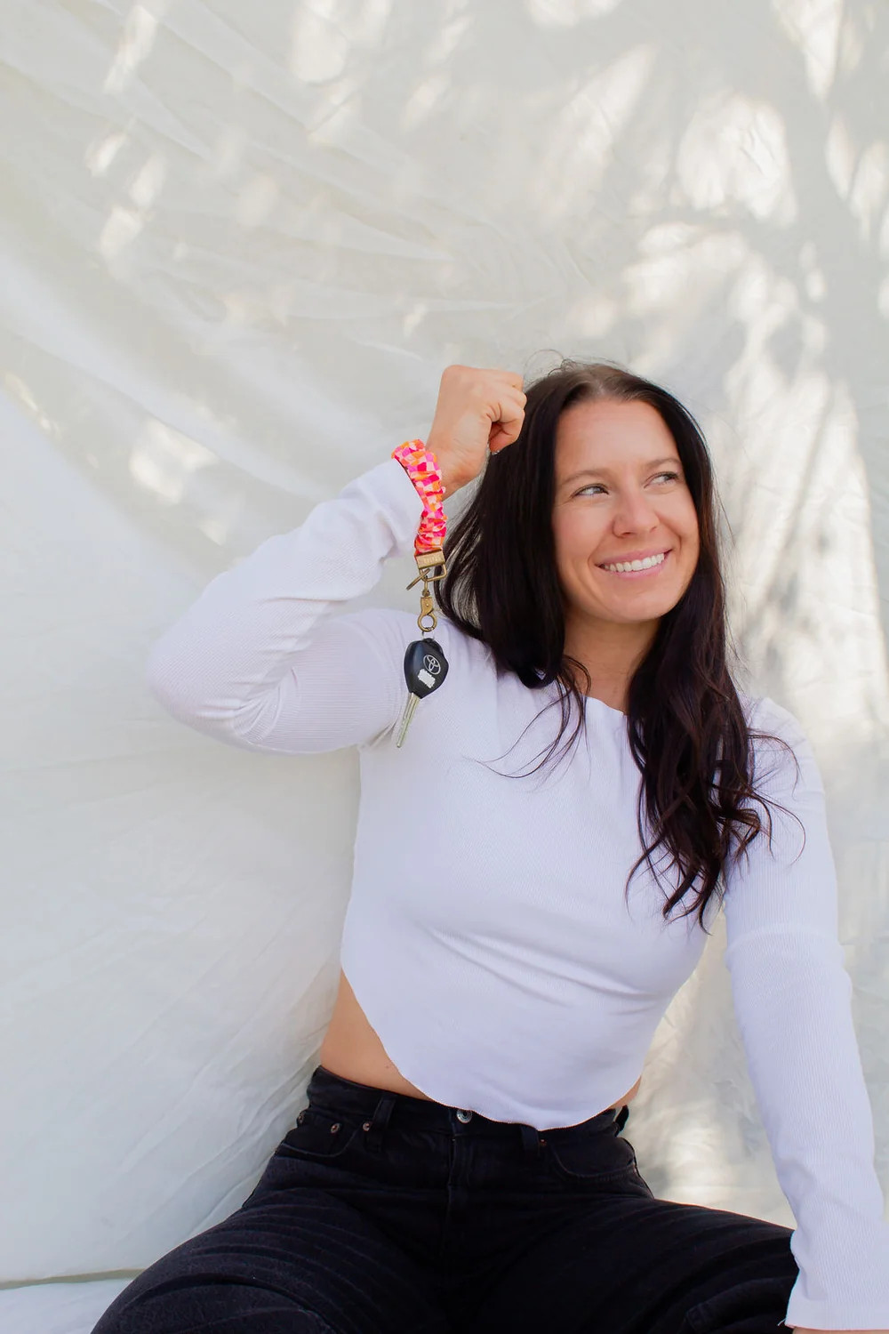 ***PRE-ORDER SHIPS 6/9*** Andi x Katie Lynn Bright Checkered Keychain | Shop Andi