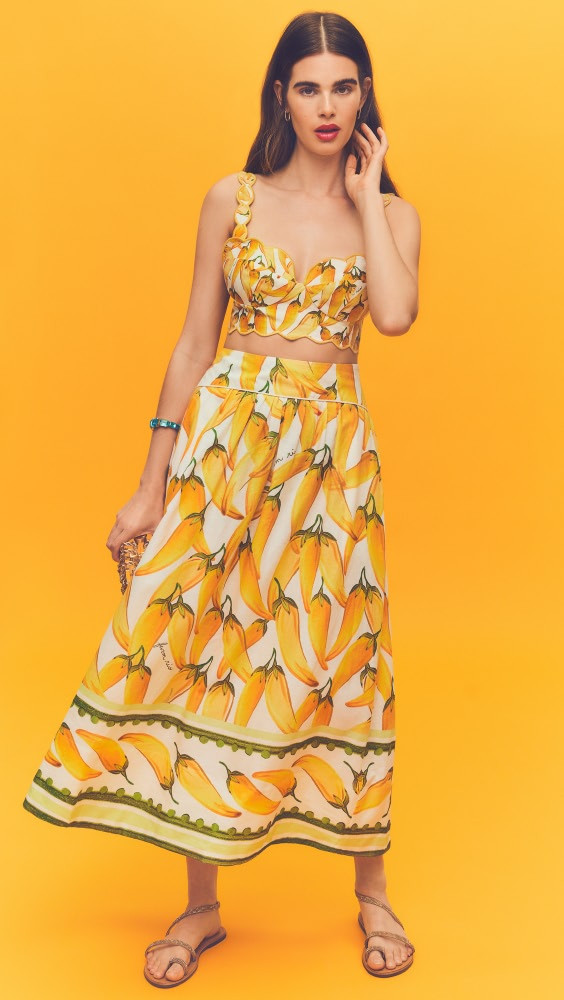 FARM Rio Peppers Off-White Maxi Skirt | Shopbop | Shopbop