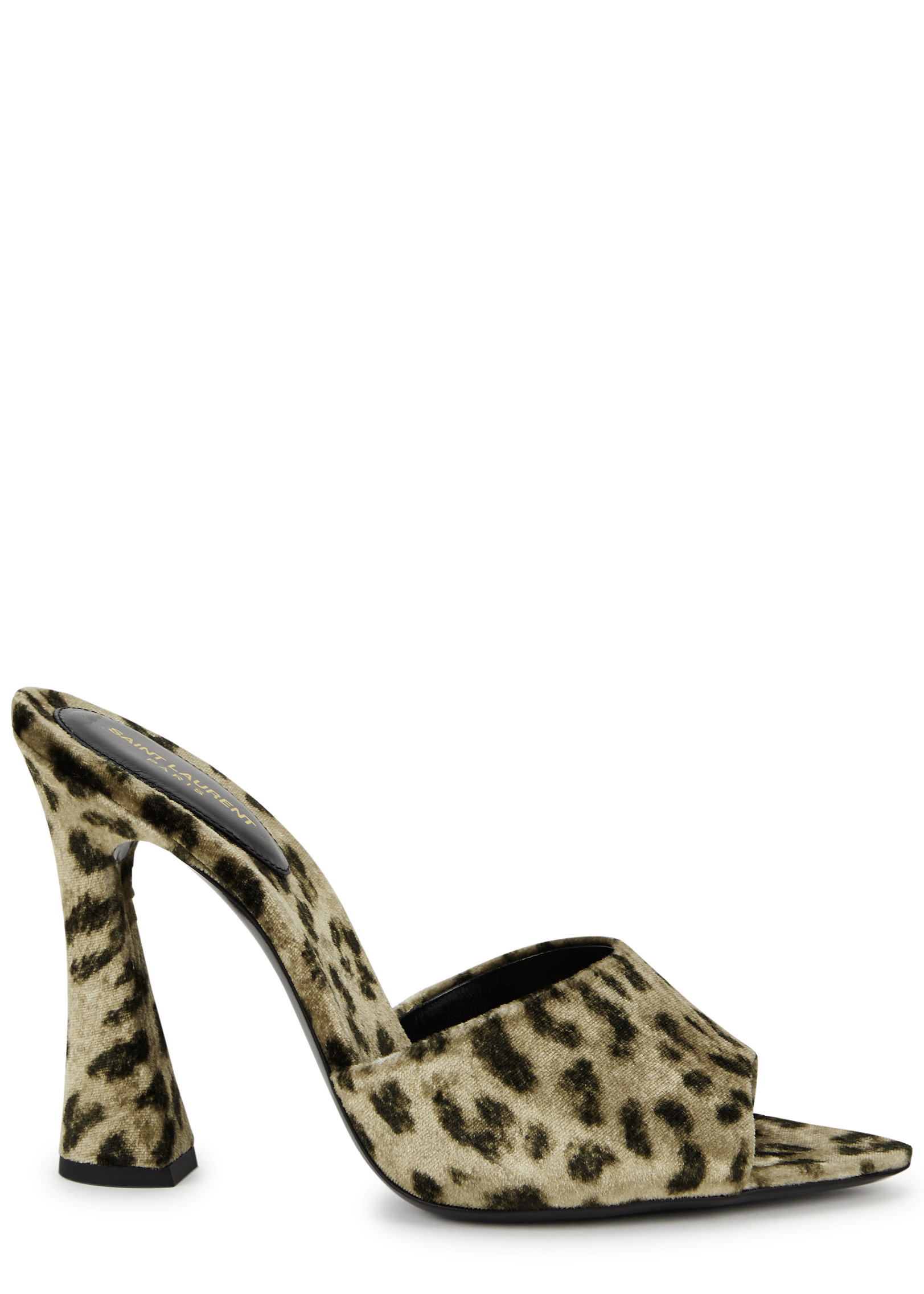 105 leopard-print velvet mules | Harvey Nichols