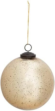 Creative Co-Op Mercury Glass Ball Ornament, Gold Finish | Amazon (US)