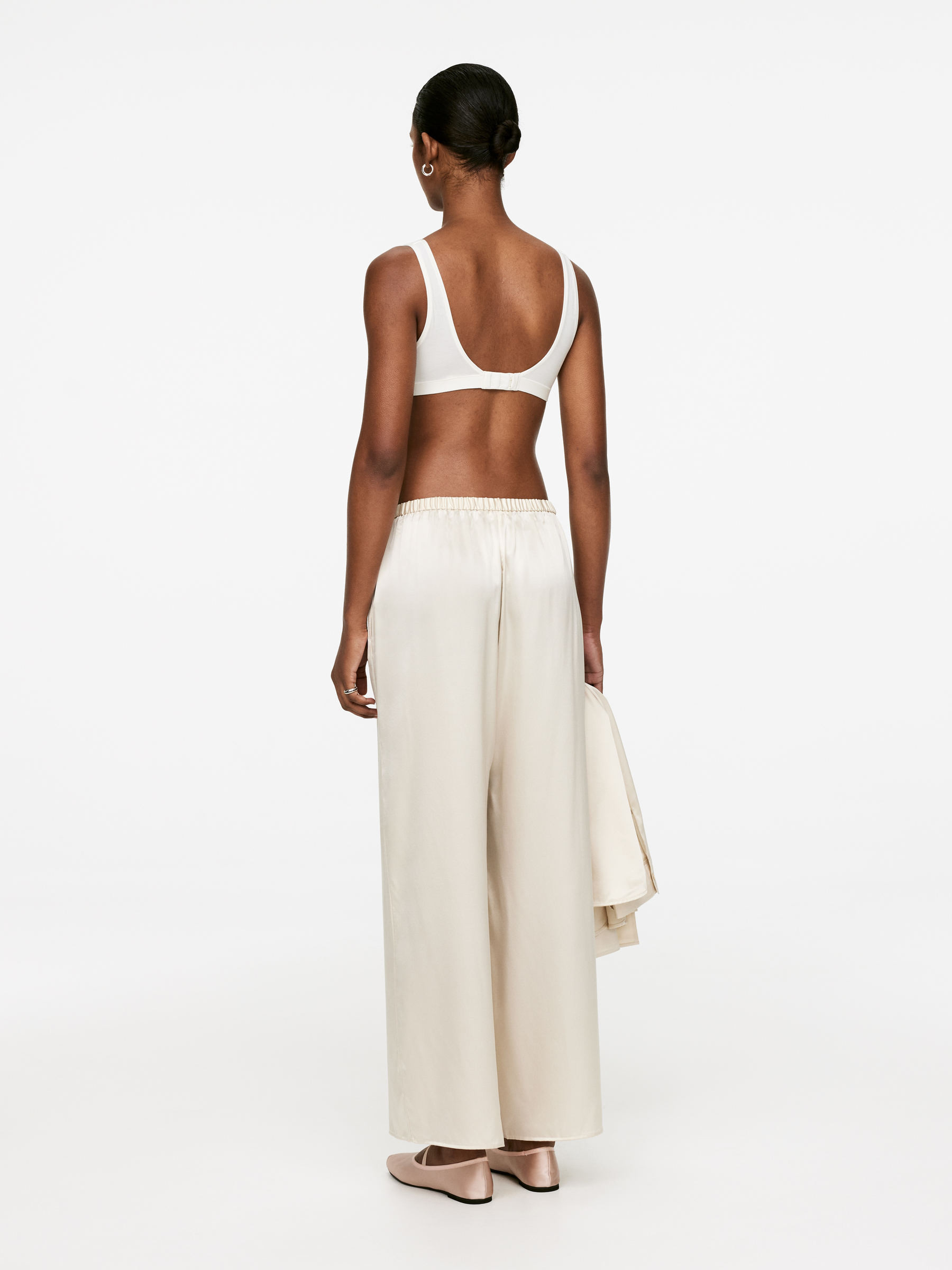 Silk Trousers – Light Beige – Women – ARKET GB | Arket UK