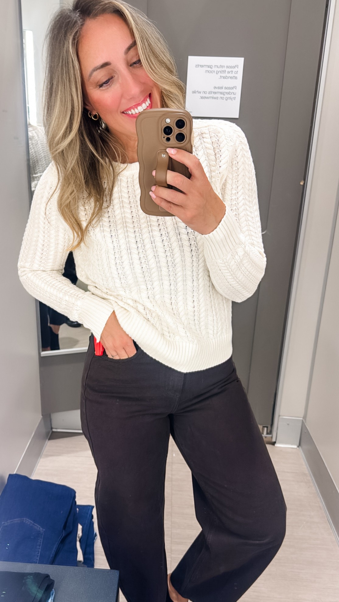 The brown barrel jeans at Target. A rich chocolate brown for fall, especially with a simple creamy cable-knit sweater. It’s that easy neutral outfit formula that feels current without feeling overly trendy. Both are linked from my Target try-on!

#LTKOver40 #LTKPetite #LTKdayinmylife