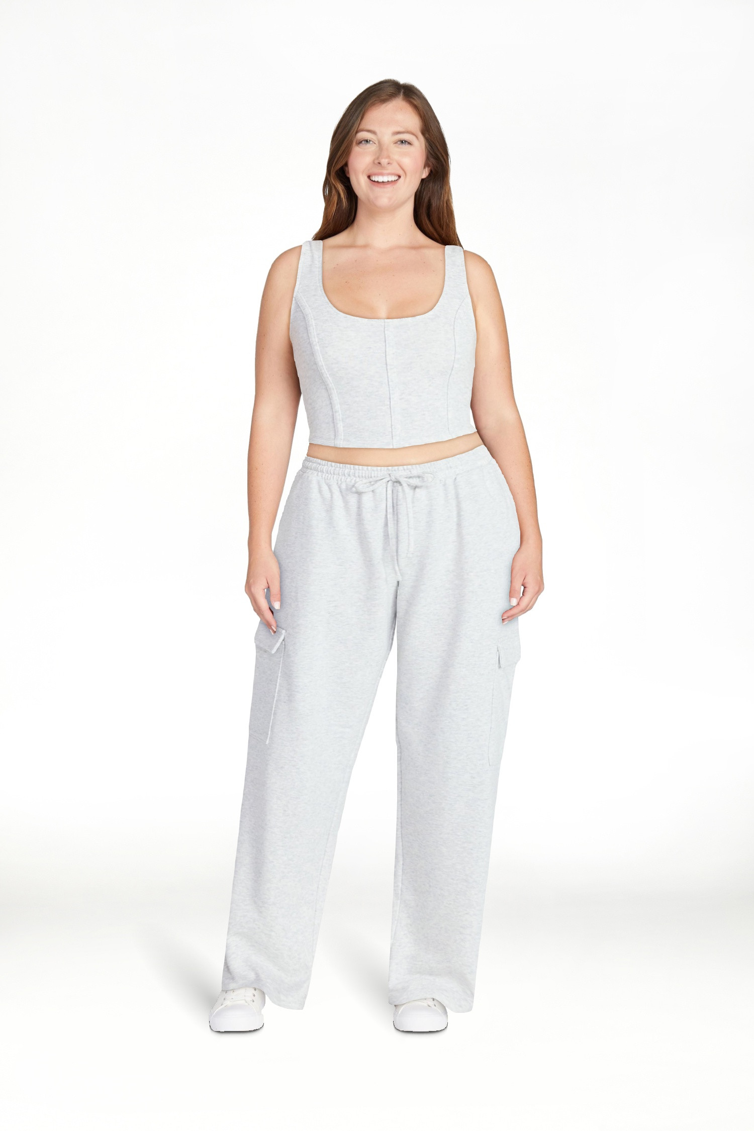 No Boundaries Bustier Tank and Cargo Pant Set, 2-Piece, Women's and Women's Plus Sizes XXS-4X | Walmart (US)