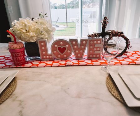 Starting a little early on our tablescape for Valentine’s Day 🌸 keeping it simple until it gets closer ❤️

#LTKSeasonal #LTKunder50 #LTKhome