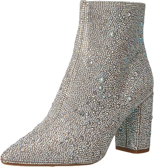 Amazon.com | Betsey Johnson womens Sb-cady Fashion Boot, Rhinestone, 8.5 US | Loafers & Slip-Ons | Amazon (US)