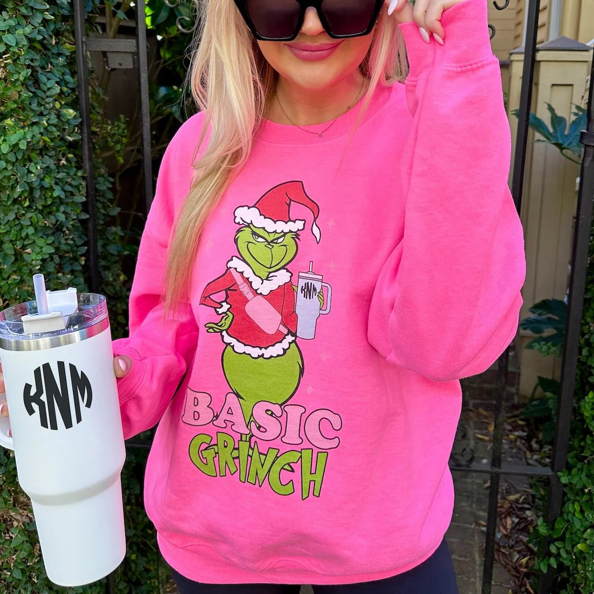 Monogrammed 'Mean, Green & Basic' Crewneck Sweatshirt | United Monograms