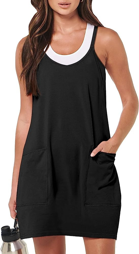 ANRABESS Women 2023 Summer Sleeveless Mini Dress Casual Short Sundress Workout Tennis Athletic On... | Amazon (US)