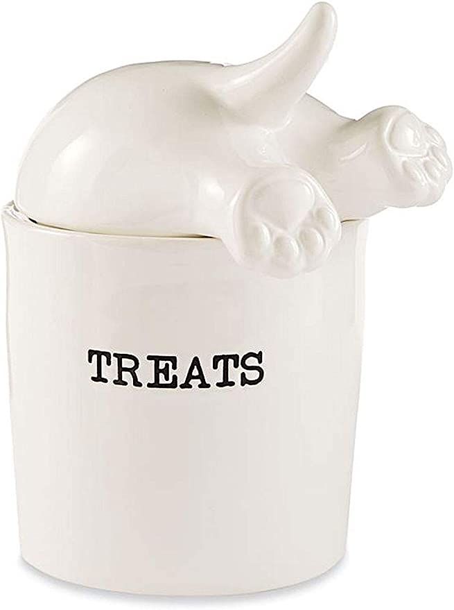 Dog Tail Treat Canister - Ceramic Dog Treat Jar | Amazon (US)