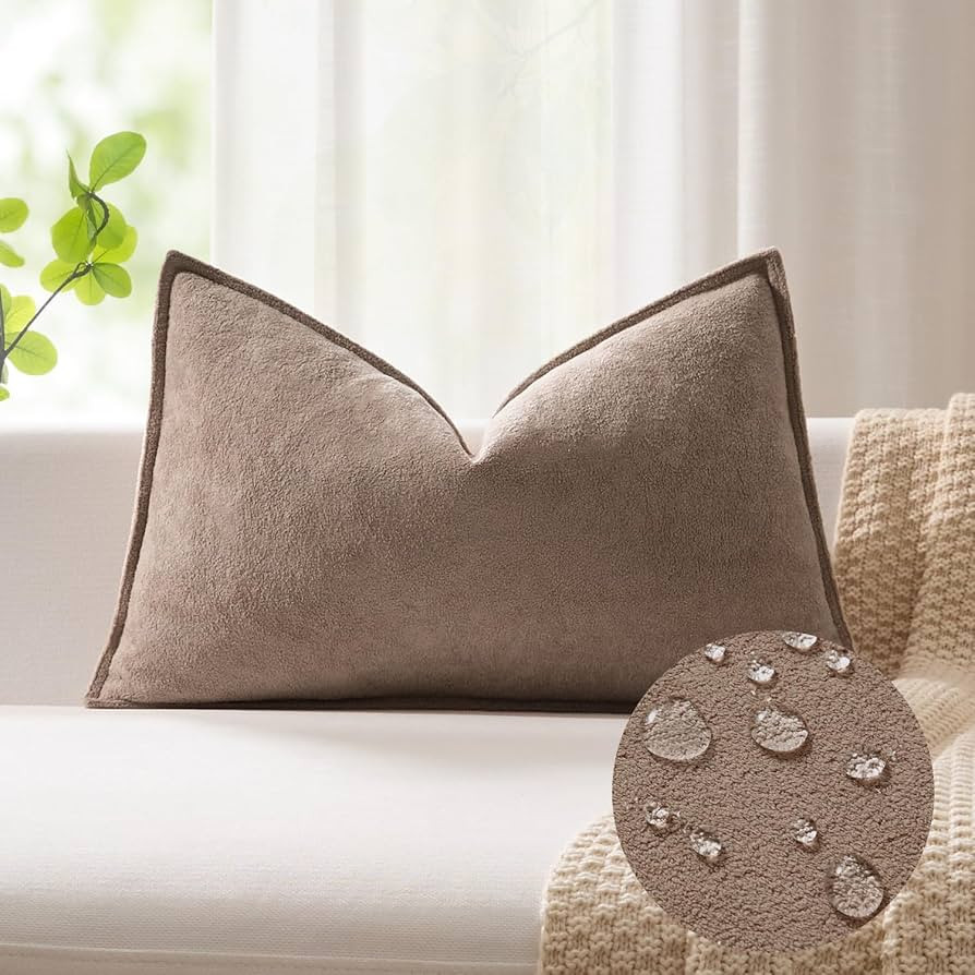 Kevin Textile 14x24 Inch Lumbar Pillow Cover 1 Pack Soft Boucle Textured Decorative Waterproof Re... | Amazon (US)