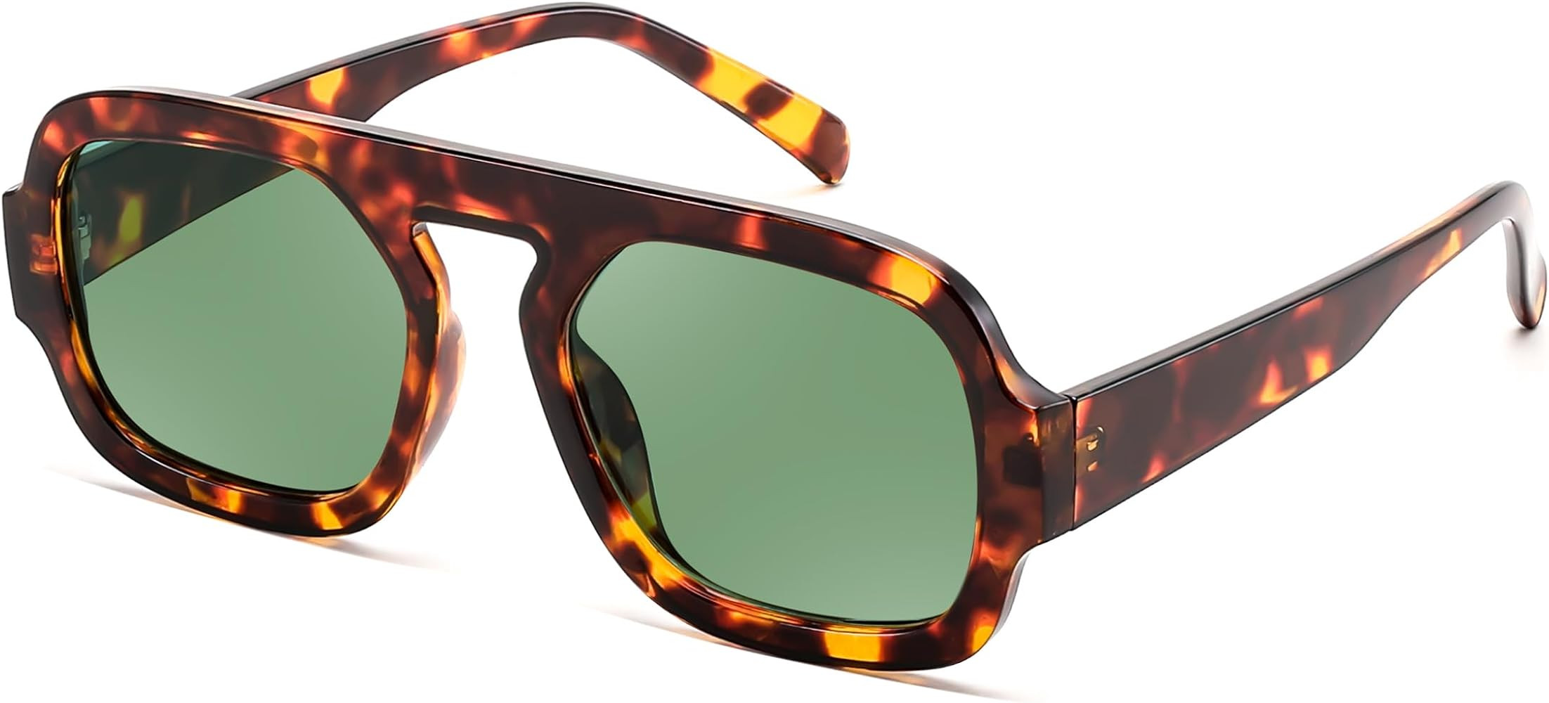 FEISEDY Trendy Square Aviator Oversize Sunglasses for Women, Vintage 70s Flat Top Shades B4175 | Amazon (US)