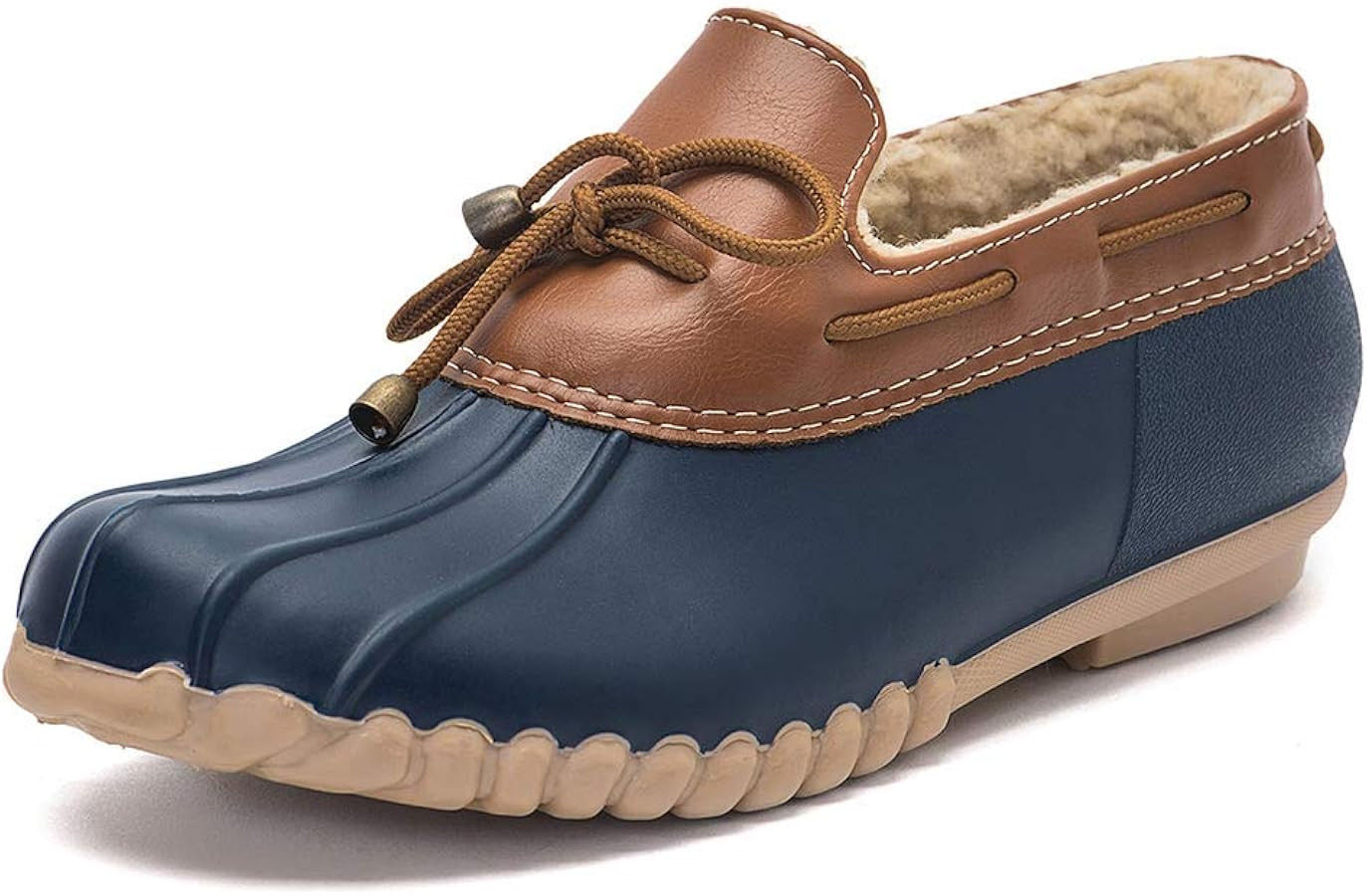 DKSUKO Snow Women's Waterpoof Loafer Shoes Slip On Flat Duck Shoe | Amazon (US)