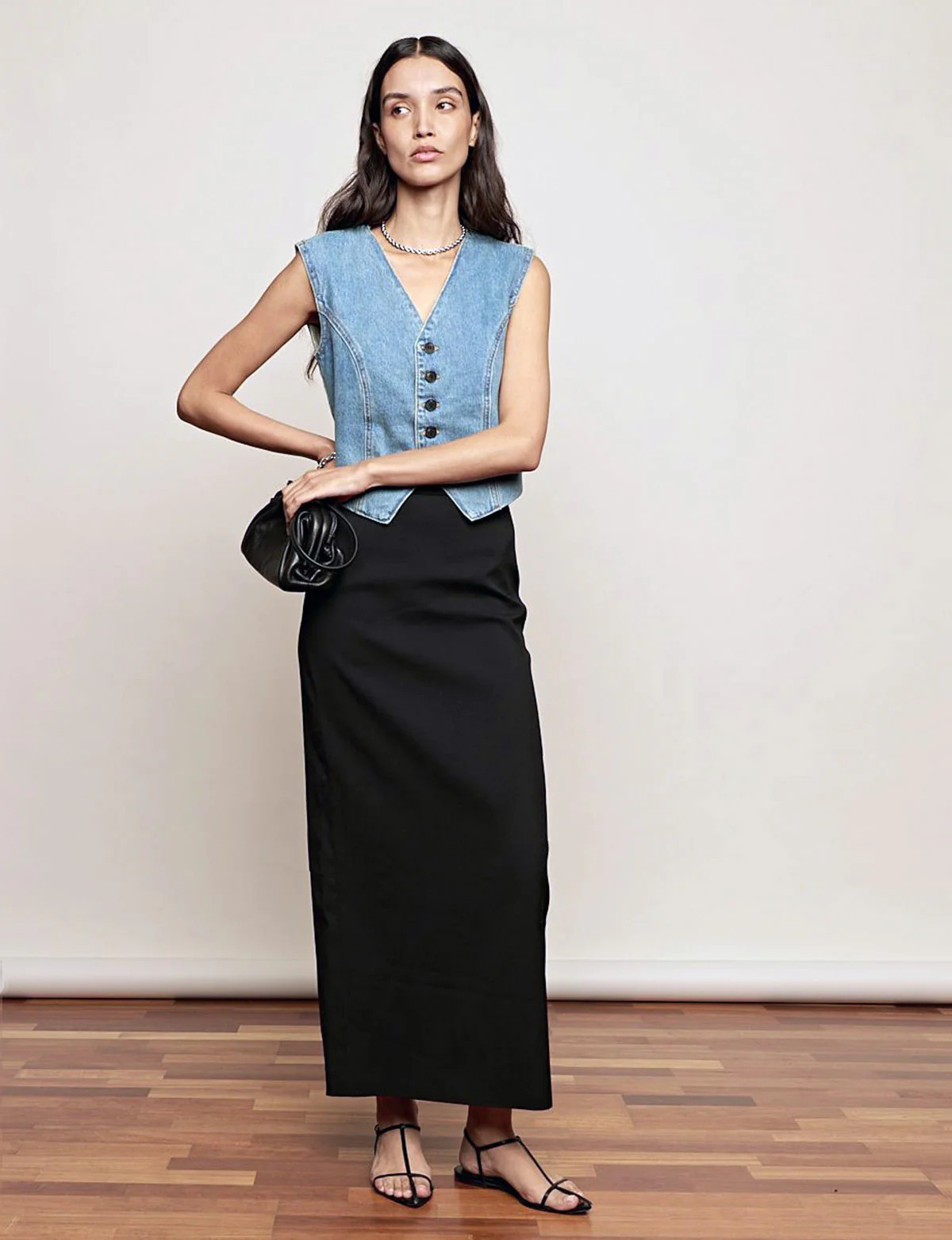 Nia Black Maxi Skirt-BESTSELLER | Pixie Market
