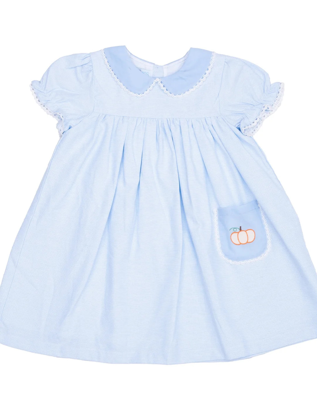 Christina Blue Pumpkin Applique Dress | The Oaks Apparel Company
