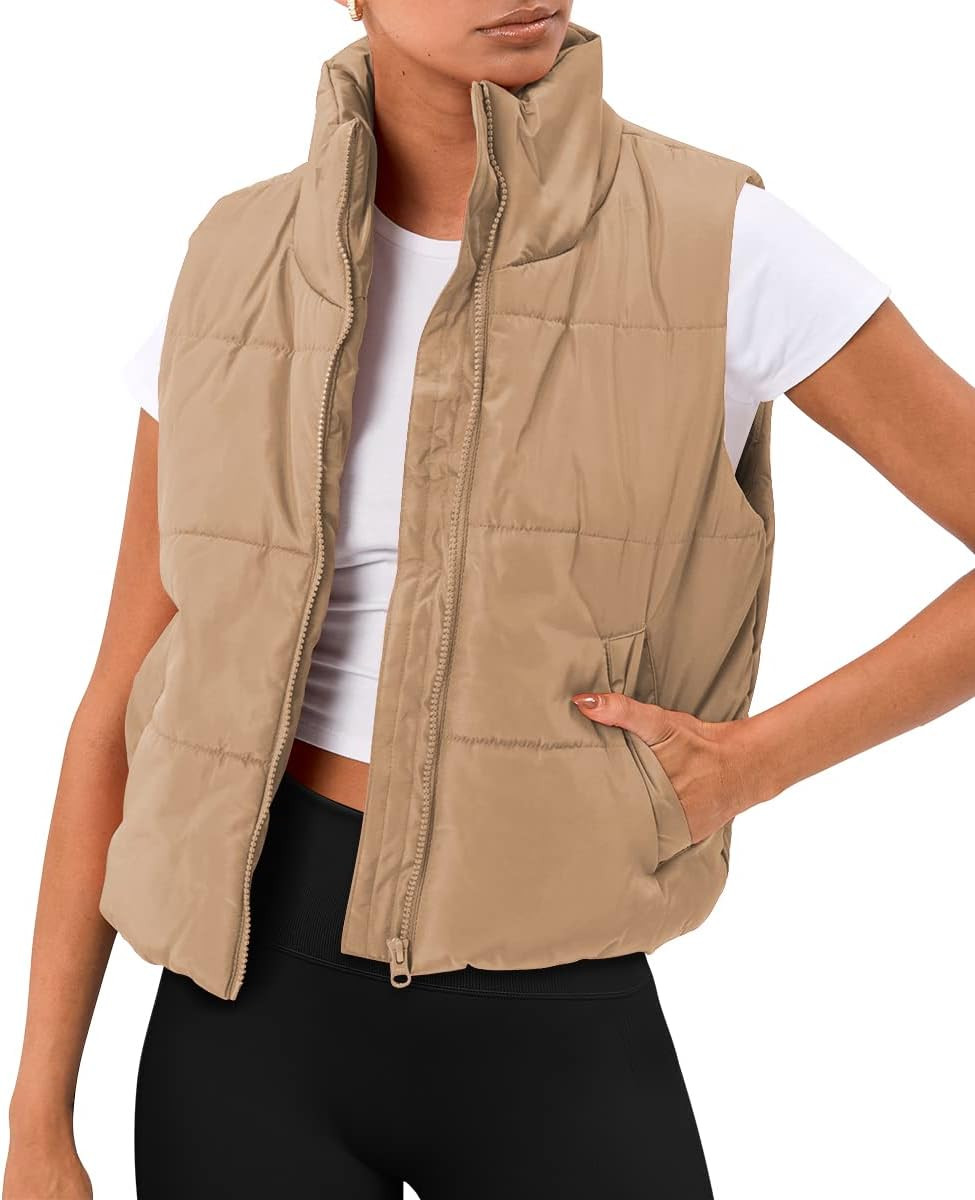 AUTOMET Womens Puffer Vest Cropped Lightweight Fall Winter Outerwear | Amazon (US)