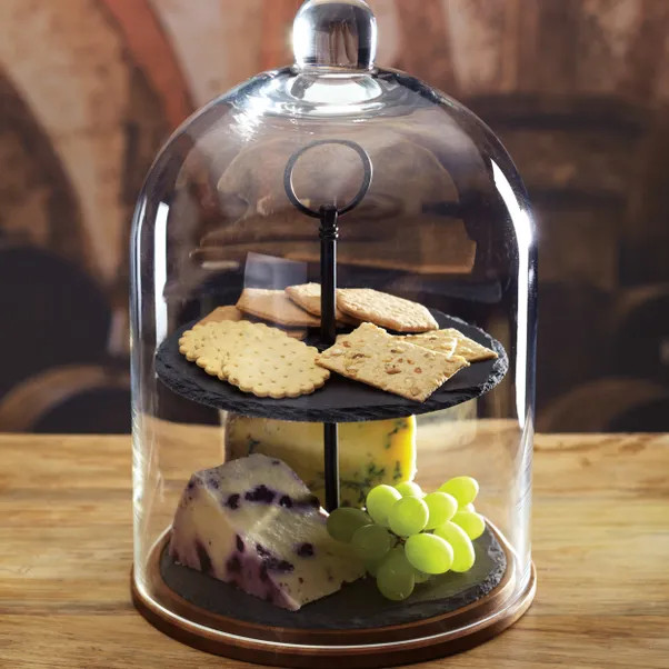 Artesà Two Tier Slate Domed Serving Set | Dunelm (migrated)
